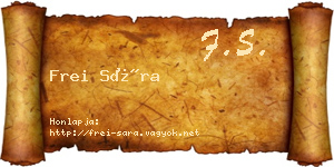 Frei Sára névjegykártya