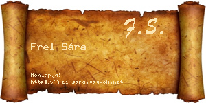 Frei Sára névjegykártya