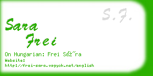 sara frei business card